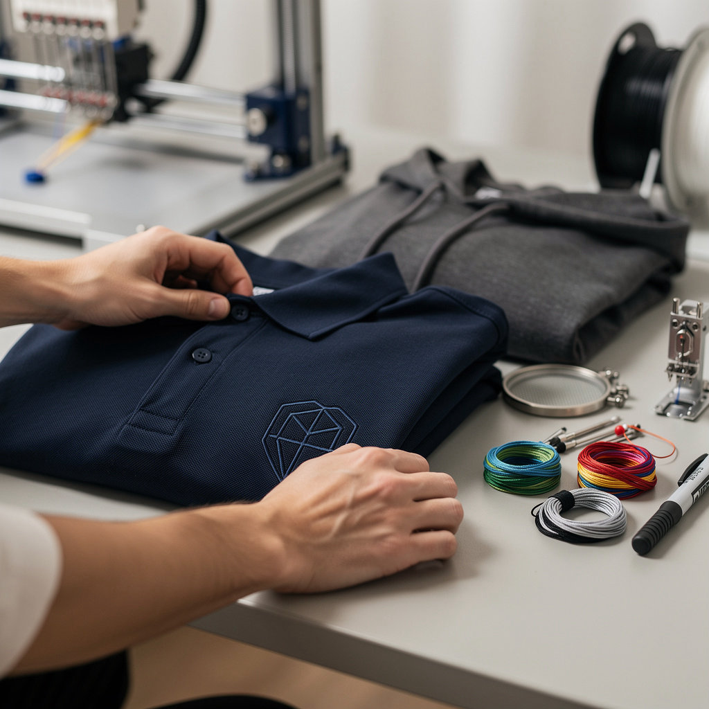 NikStef3DPrint professional branded apparel and embroidery services showcasing custom workwear and corporate uniforms