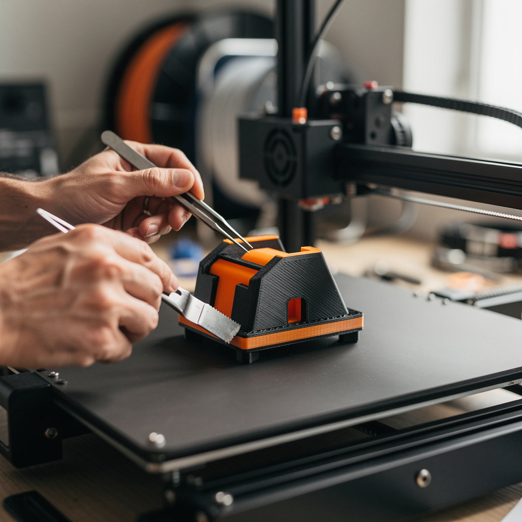 NikStef3DPrint founder showcasing custom 3D printed products and branded apparel services in Bradford workshop